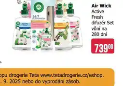 Teta Air wick active fresh difuzér set vůní na 280 dní nabídka