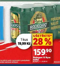 Lidl Pivo radegast ryze hořká 12 nabídka