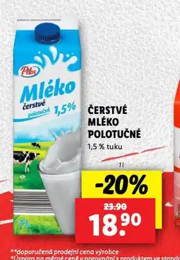 Lidl Čerstvé mléko polotučné nabídka