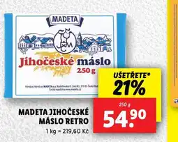 Lidl Madeta jihočeské máslo retro nabídka