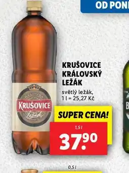 Lidl Pivo krušovice 12 královský ležák nabídka