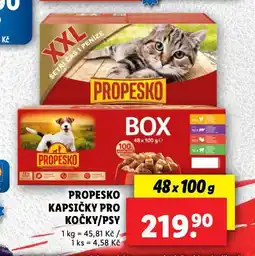 Lidl Propesko kapsičky pro psy nabídka