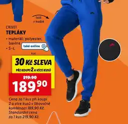 Lidl Tepláky nabídka