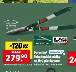 Lidl Teleskopické nůžky na živý plot bypass nabídka