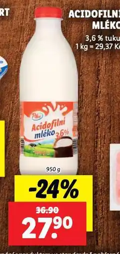 Lidl Acidofilní mléko nabídka