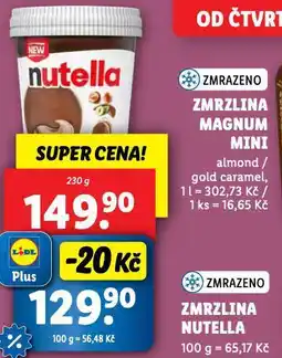 Lidl Zmrzlina nutella nabídka