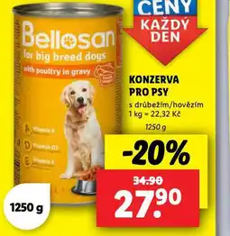 Lidl Bellosan konzerva pro psy nabídka