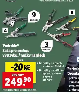 Lidl Sada pro suchou výstavbu / nůžky na plech nabídka