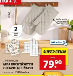 Lidl Sada kuchyňských rukavic a chňapek nabídka