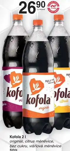 Coop hb Kofola originál, citrus méněvíce, bez cukru, višňová méněvíce nabídka