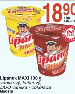 Coop hb Madeta Lipánek Maxi vanilkový, kakaový, DUO vanilka - čokoláda nabídka