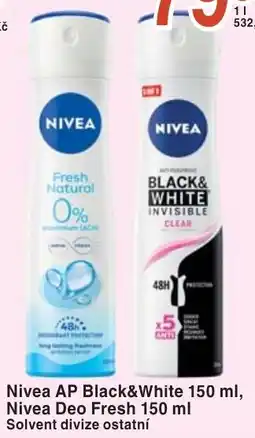 Coop hb Nivea AP Black&White, Nivea Deo Fresh nabídka