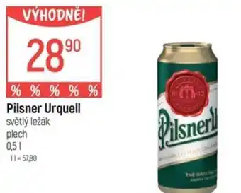 Globus Pilsner Urquell světlý ležák plech nabídka
