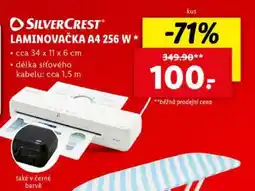 Lidl SILVERCREST Laminovačka A4 256 W nabídka