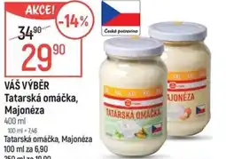 Globus VÁŠ VÝBĚR Tatarská omáčka, Majonéza nabídka