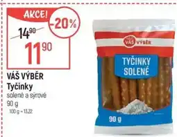 Globus VÁŠ VÝBĚR Tyčinky solené a sýrové nabídka