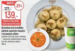 Globus Bramborové knedlíky plněné uzeným masem skysaným zelím nabídka