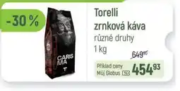 Globus Torelli zrnková káva nabídka