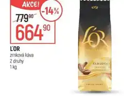 Globus L'OR zrnková káva nabídka