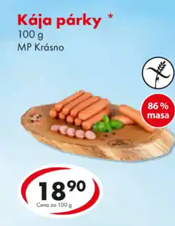 CBA Kája párky nabídka