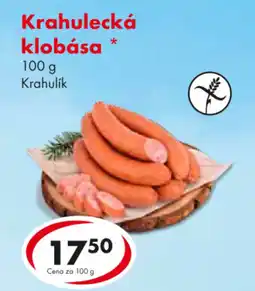 CBA Krahulecká klobása nabídka
