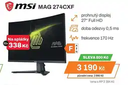 Expert MSI MAG 274CXF nabídka