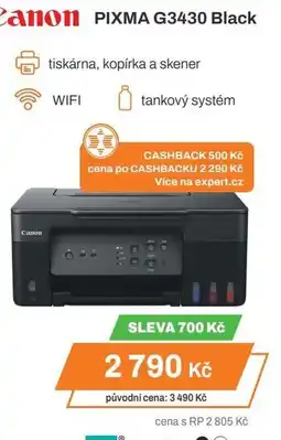 Expert Canon PIXMA G3430 Black nabídka
