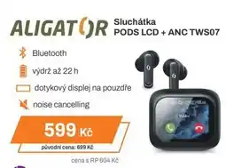 Expert ALIGATOR Sluchátka PODS LCD + ANC TWS07 nabídka