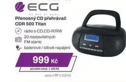 Expert ECG Přenosný CD přehrávač CDR 500 Titan nabídka