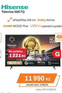 Expert Hisense Televize 58E7Q nabídka