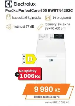 Expert Electrolux Pračka PerfectCare 600 EW6TN4262C nabídka