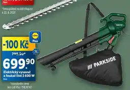 Lidl Elektrický vysavač a foukač listí 2 600 W nabídka