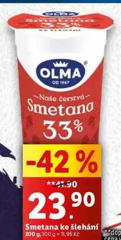 Lidl Smetana ke šlehání, 200 g nabídka