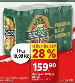 Lidl Radegast 12 Ryze hořká, 8x 0,5 l nabídka