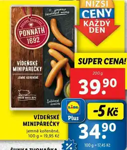 Lidl VÍDEŇSKÉ MINIPÁREČKY, 200 g nabídka
