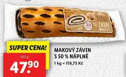 Lidl MAKOVÝ ZÁVIN S 50 % NÁPLNĚ, 400 g nabídka