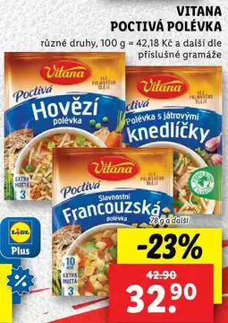 Lidl VITANA POCTIVÁ POLÉVKA, 78 g a další nabídka