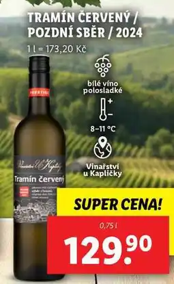 Lidl TRAMÍN ČERVENÝ, 0,75 l nabídka