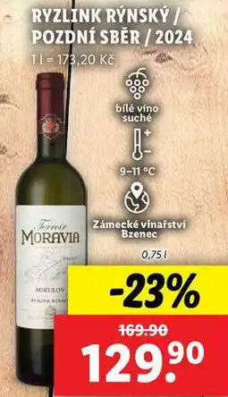 Lidl RYZLINK RÝNSKÝ, 0,75 l nabídka