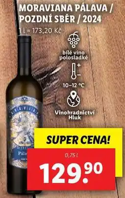 Lidl MORAVIANA PÁLAVA, 0,75 l nabídka