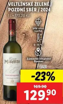 Lidl VELTLÍNSKÉ ZELENÉ, 0,75 l nabídka
