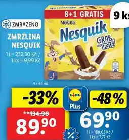 Lidl ZMRZLINA NESQUIK, 9x 43 ml nabídka