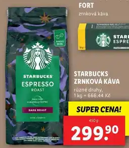 Lidl STARBUCKS ZRNKOVÁ KÁVA, 450 g nabídka