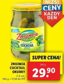 Lidl ZNOJMIA COCKTAIL OKURKY, 340 g nabídka