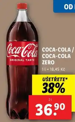 Lidl COCA-COLA/COCA-COLA ZERO, 2 l nabídka