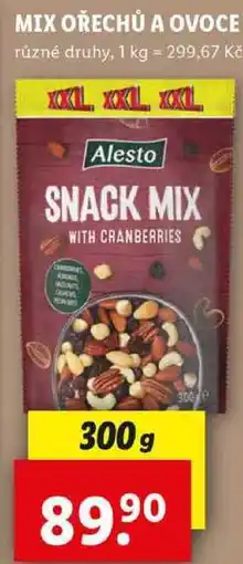 Lidl MIX OŘECHŮ A OVOCE, 300 g nabídka