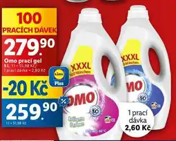 Lidl Omo prací gel 5 l/100 PD nabídka