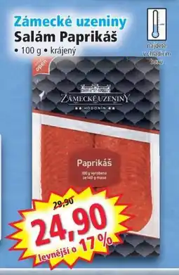 Norma Zámecké uzeniny Salám Paprikáš nabídka