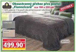 Norma Oboustranný přehoz přes postel „Flannelcord“ nabídka