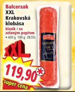 Norma Balcerzak XXL Krakovská klobása nabídka
